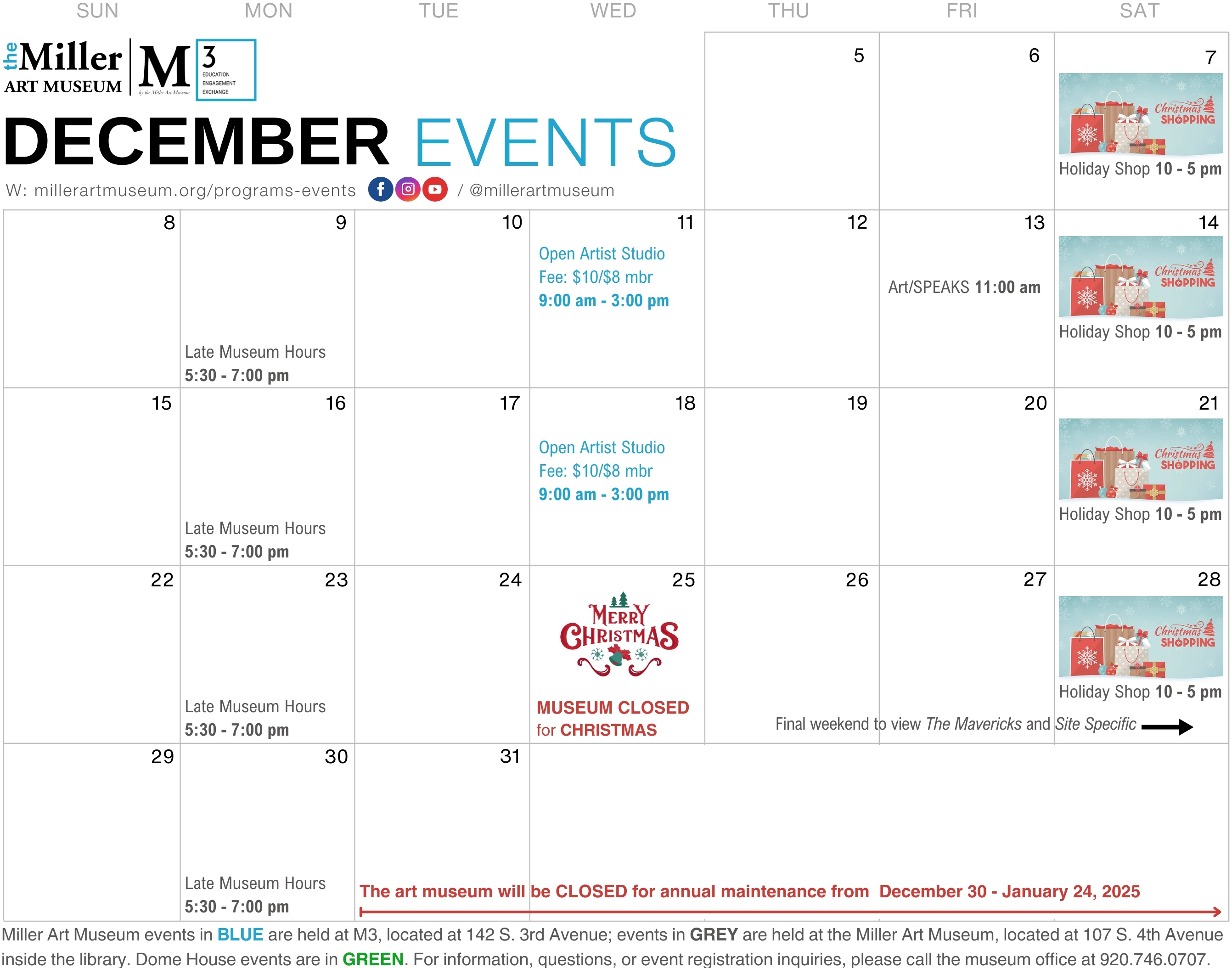 December 2024 Event Calendar