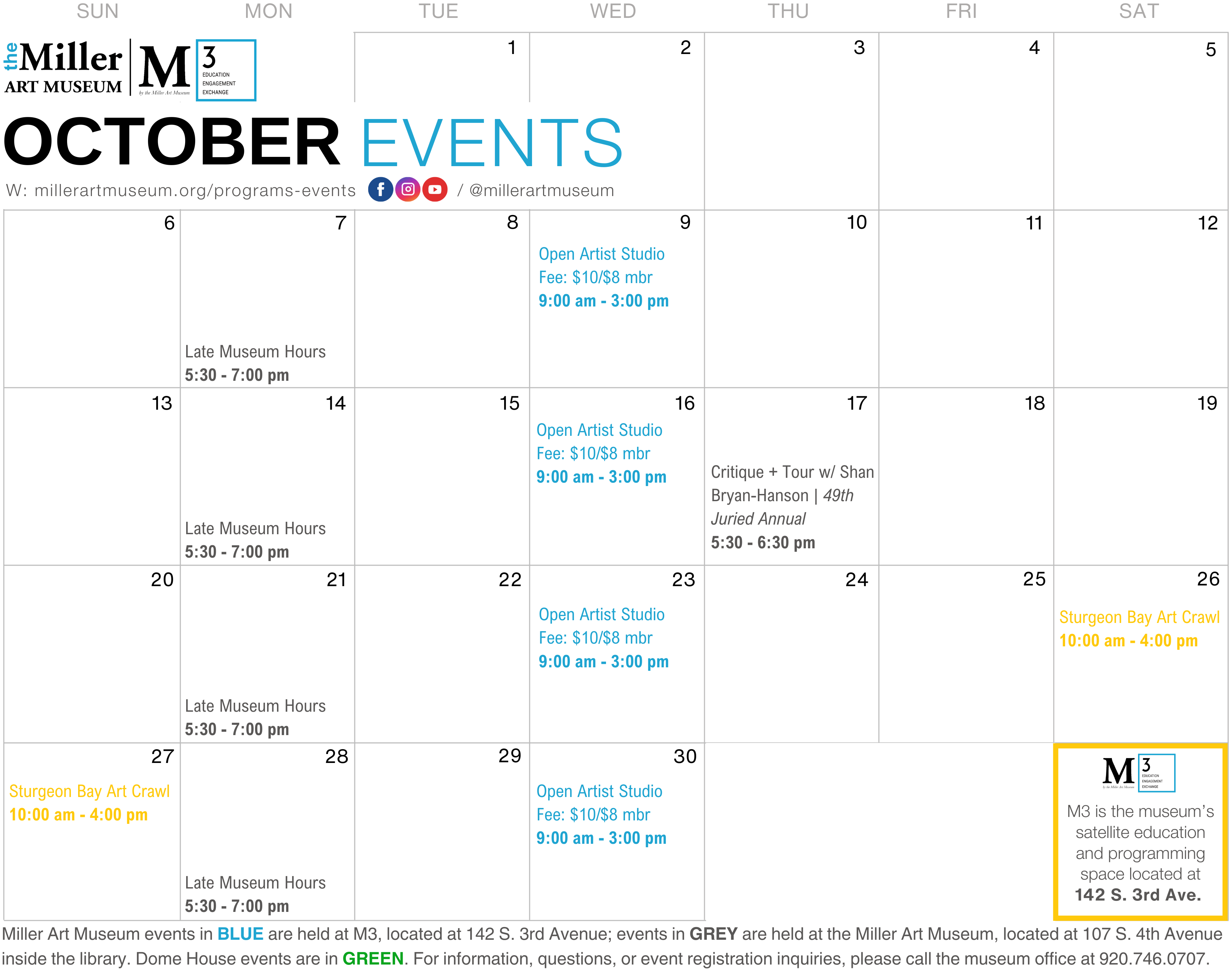 October 2024 Event Calendar